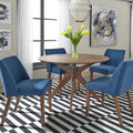Ensemble cinq pièces table et chaises en noyer satiné