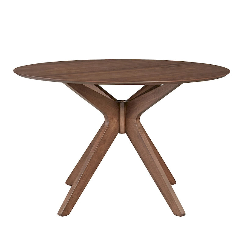 Ensemble cinq pièces table et chaises en noyer satiné