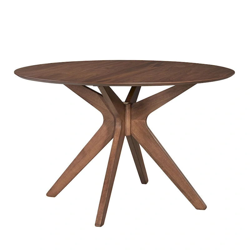 Ensemble cinq pièces table et chaises en noyer satiné