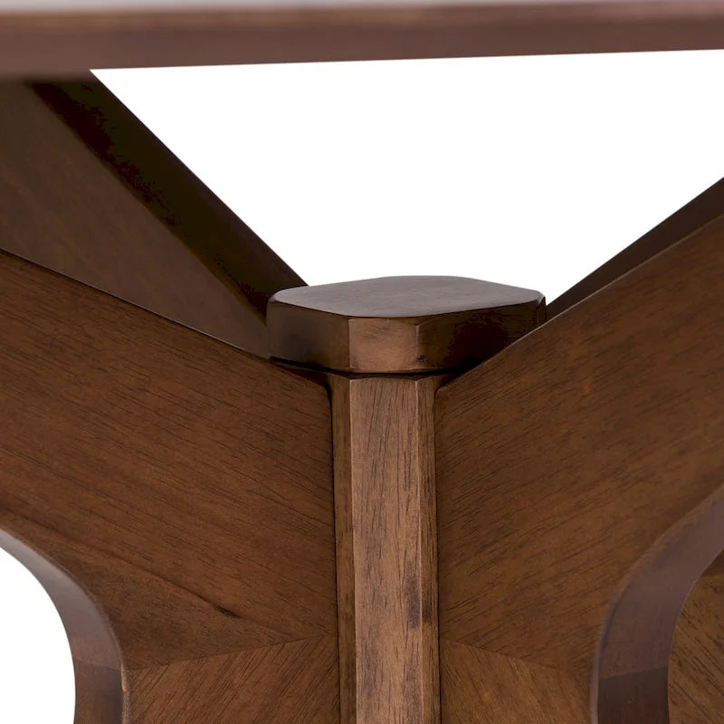 Ensemble cinq pièces table et chaises en noyer satiné