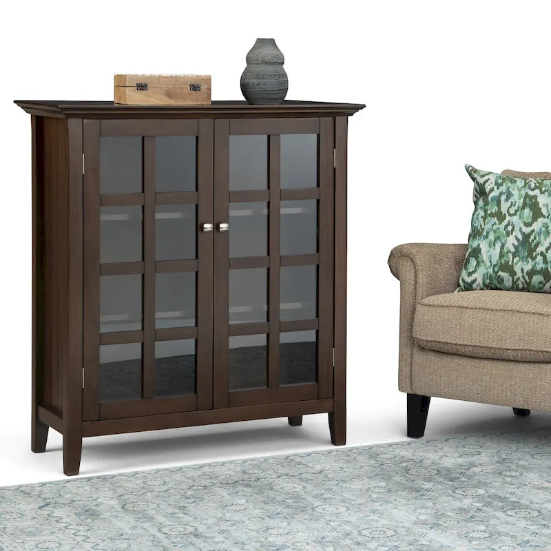 WYNDENHALL Normandy Armoire de rangement en bois massif 39 po - 39 larg. x 17 prof. x 42,2 haut.