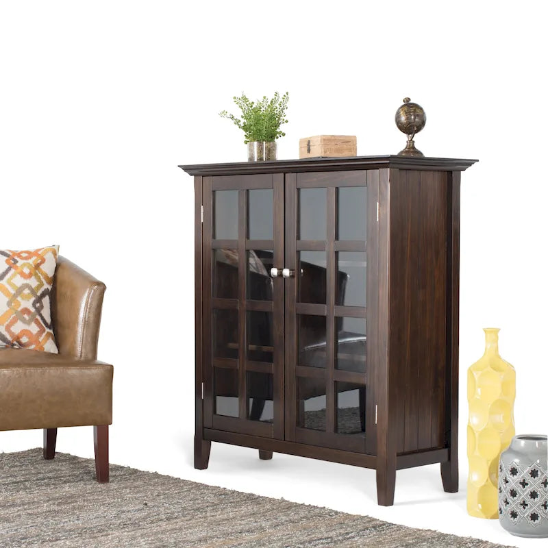 WYNDENHALL Normandy Armoire de rangement en bois massif 39 po - 39 larg. x 17 prof. x 42,2 haut.