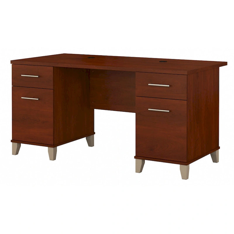 Bureau informatique avec tiroirs