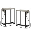 Ensemble de tables de chevet avec station de recharge