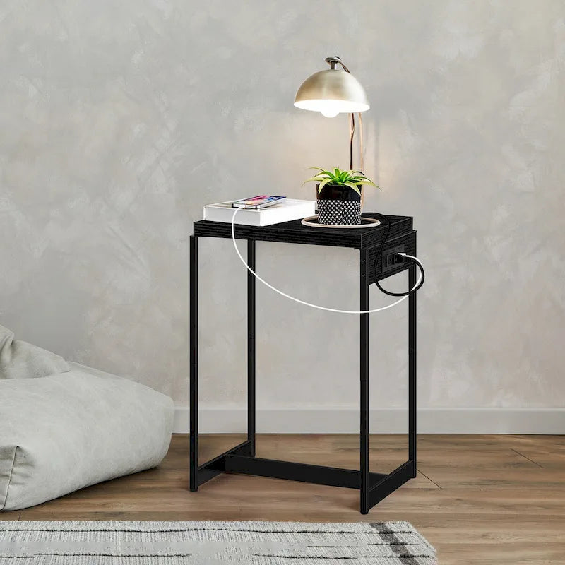 Ensemble de tables de chevet avec station de recharge