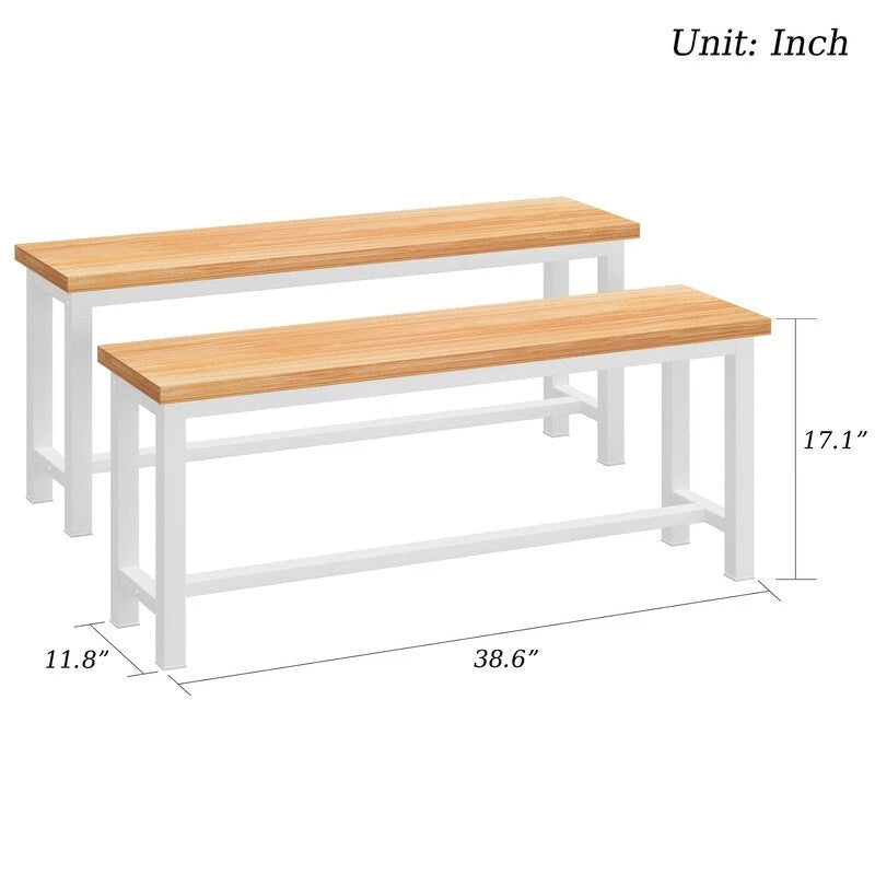 Ensemble de deux chaises de salle à manger de style industriel, ensemble de deux chaises de salle à manger en bois et acier.