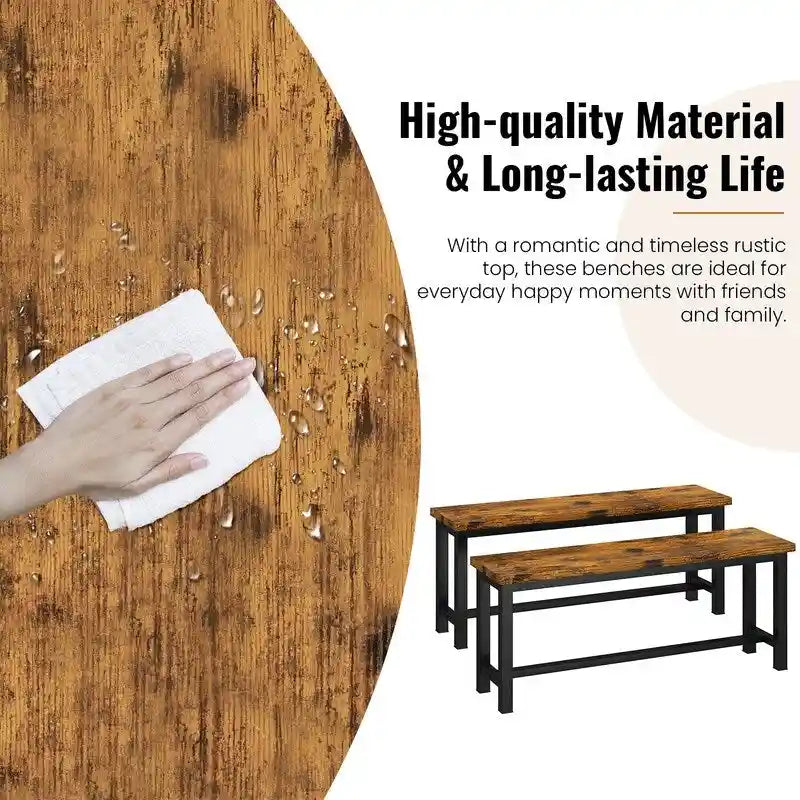 Ensemble de deux chaises de salle à manger de style industriel, ensemble de deux chaises de salle à manger en bois et acier.