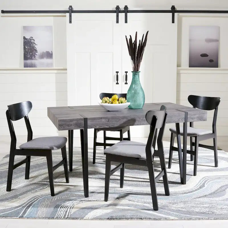 Table de salle à manger SAFAVIEH Asal, style industriel rustique du milieu du siècle - 150 cm (L) x 90 cm (l) x 75 cm (H) - 150 x 89 x 76 cm