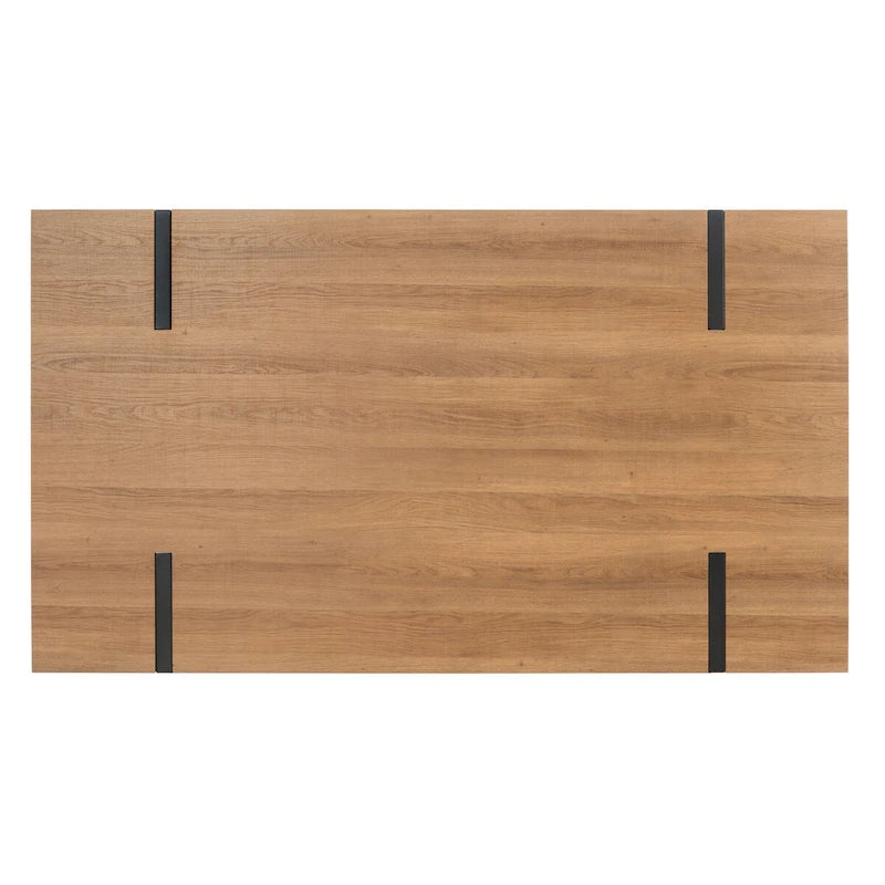 Table de salle à manger SAFAVIEH Asal, style industriel rustique du milieu du siècle - 150 cm (L) x 90 cm (l) x 75 cm (H) - 150 x 89 x 76 cm