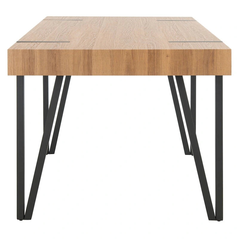 Table de salle à manger SAFAVIEH Asal, style industriel rustique du milieu du siècle - 150 cm (L) x 90 cm (l) x 75 cm (H) - 150 x 89 x 76 cm