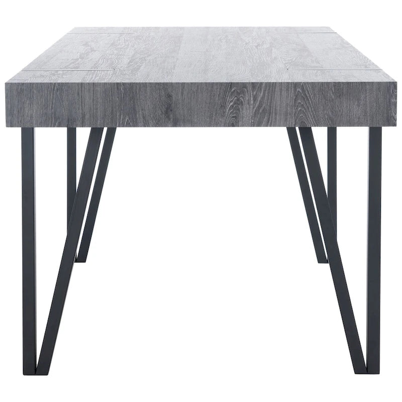 Table de salle à manger SAFAVIEH Asal, style industriel rustique du milieu du siècle - 150 cm (L) x 90 cm (l) x 75 cm (H) - 150 x 89 x 76 cm