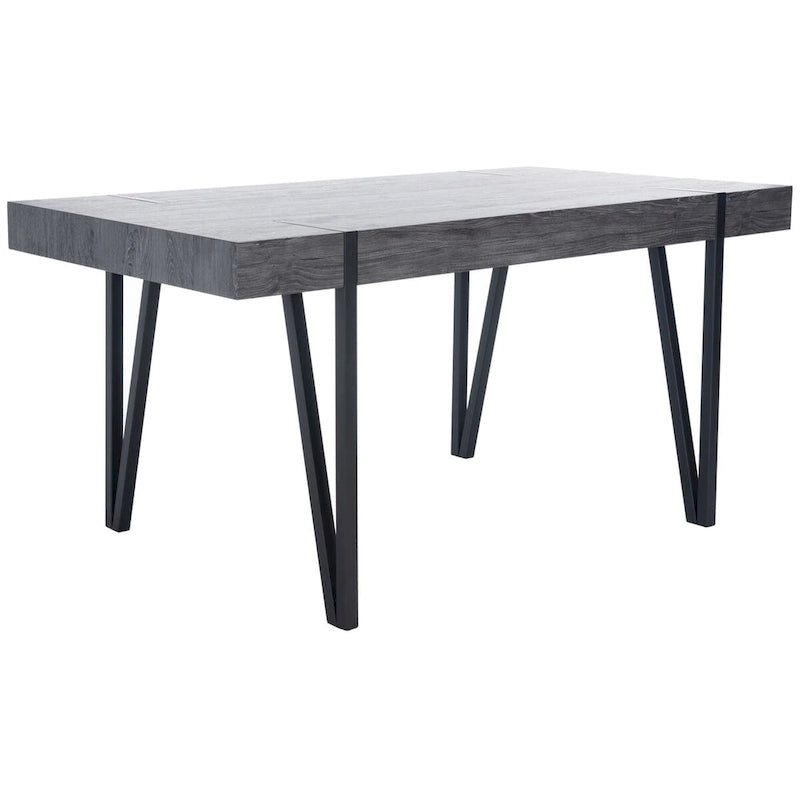 Table de salle à manger SAFAVIEH Asal, style industriel rustique du milieu du siècle - 150 cm (L) x 90 cm (l) x 75 cm (H) - 150 x 89 x 76 cm