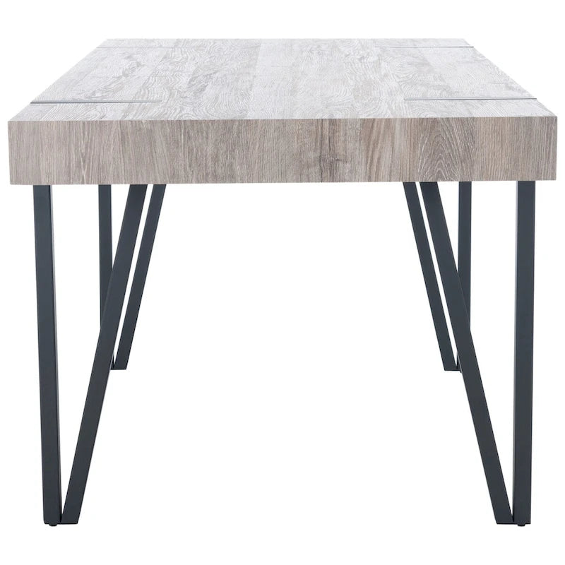 Table de salle à manger SAFAVIEH Asal, style industriel rustique du milieu du siècle - 150 cm (L) x 90 cm (l) x 75 cm (H) - 150 x 89 x 76 cm